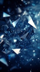 Abstract Geometric Crystal Structure in Deep Blue