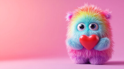 Obraz premium Colorful cute toy with heart.