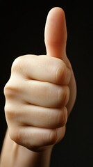 Close-up of a Thumb Showing Skin Texture and Fingerprints