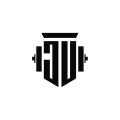 JU monogram logo design letter text name symbol monochrome logotype alphabet character simple logo