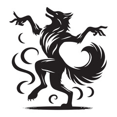 wolf black silhouette 