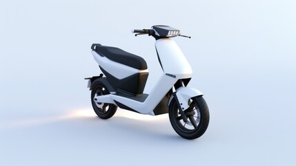 Obraz premium A sleek, modern electric scooter designed for urban commuting and convenience.