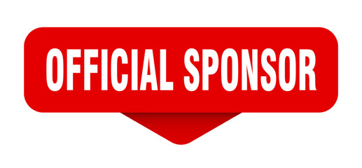 official sponsor sticker. official sponsor sign on transparent background
