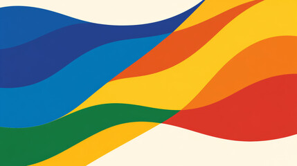 Colorful abstract waves in motion