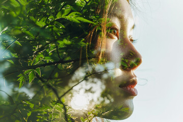 World care concept and environmental protection generative AI image