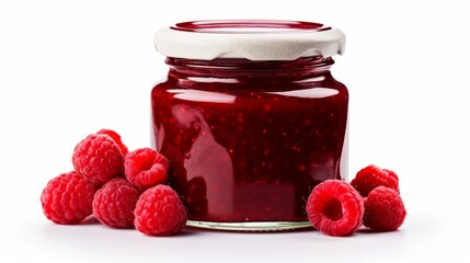 A jar of jam isolated on white background