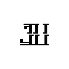JU monogram logo design letter text name symbol monochrome logotype alphabet character simple logo