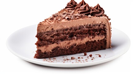 Photograph of piece of chocolate cake