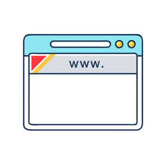 browser address bar icon, browser address bar vector illustration-simple illustration of browser address bar, perfect for browser address bar logos and themed design 