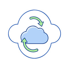 cloud sync icon, cloud sync vector illustration-simple illustration of cloud sync, perfect for cloud sync logos and themed design 