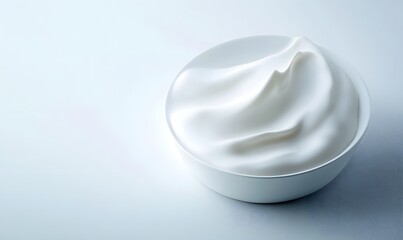 Fototapeta premium Creamy white substance in a bowl.