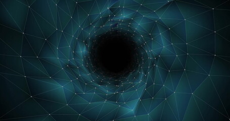 Image of network of connections on black background