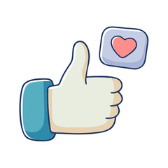 like button icon, like button vector illustration-simple illustration of like button, perfect for like button logos and themed design 