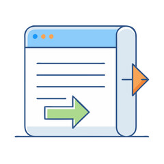 page scrolling icon, page scrolling vector illustration-simple illustration of page scrolling, perfect for page scrolling logos and themed design 