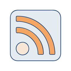 rss feed icon, rss feed vector illustration-simple illustration of rss feed, perfect for rss feed logos and themed design 