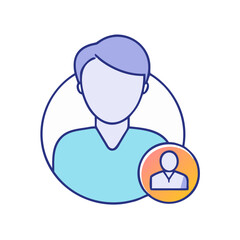 user profile icon, user profile vector illustration-simple illustration of user profile, perfect for user profile logos and themed design 