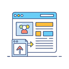 Fototapeta premium web based application icon, web based application vector illustration-simple illustration of web based application, perfect for web based application logos and themed design 