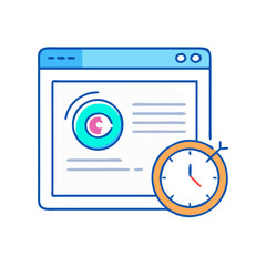 web browsing history icon, web browsing history vector illustration-simple illustration of web browsing history, perfect for web browsing history logos and themed design 