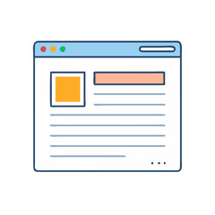 web page icon, web page vector illustration-simple illustration of web page, perfect for web page logos and themed design 