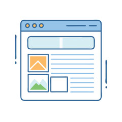 web page icon, web page vector illustration-simple illustration of web page, perfect for web page logos and themed design 