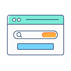 web search bar icon, web search bar vector illustration-simple illustration of web search bar, perfect for web search bar logos and themed design 