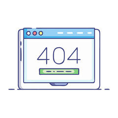 404 error page icon, 404 error page vector illustration-simple illustration of 404 error page, perfect for 404 error page logos and themed design 