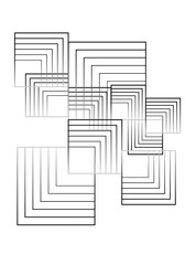 Monochrome and colorful pattern with geometric object and gradient colors, applicable to be as a background design and wallpaper, has classy and modern vibe.