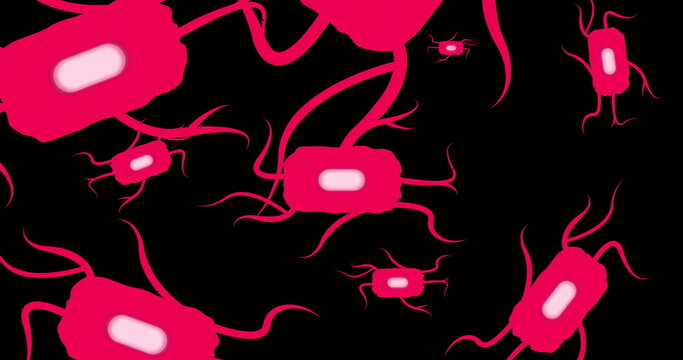 Image of red blood cells over black background - Powered by Adobe