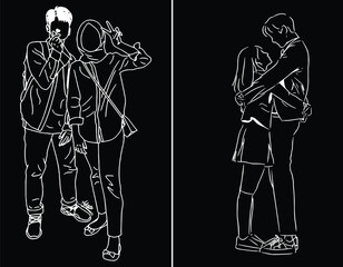 Vector people shape design