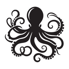 Octopus vector silhouette sh