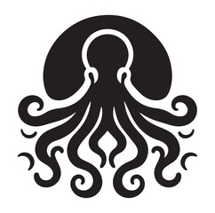 Octopus vector silhouette sh