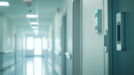 Open door with exit sign, symbolizing the freedom and opportunity to leave behind the past and embrace new beginnings, encouraging a sense of liberation and forward movement.	