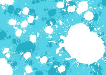 青いスプラッター