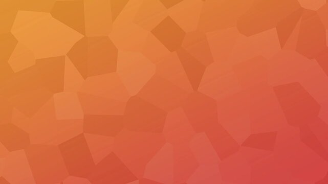 abtract vironoi tiles with gradient red orange background animation