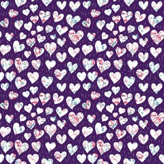 seamless pattern with hearts