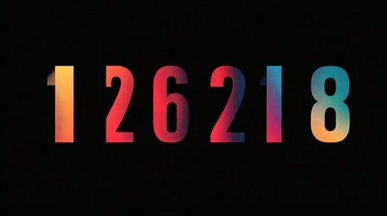 Professional Wide Black Background Numbers Illustration for Various Uses