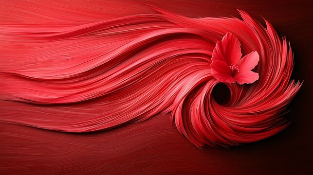 Create an abstract painting with swirling pink and red patterns. Ultra-Realistic, Photo Realistic, highly detailed, 