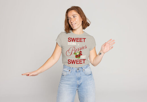 Customizable Short-Sleeved T-Shirt Mockup for Creativity