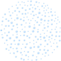 Scattered centered snowflakes shawl background