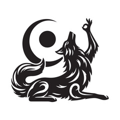 wolf black silhouette 