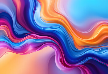 Obraz premium Abstract Colorful Dynamic Fluid Simulation Wallpaper