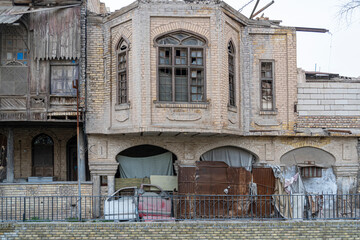 Old destroyed house in the streets of Basrah, Iraq