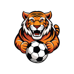 Design an energetic tiger with a friendly grin, radiating positivity and playfulness.