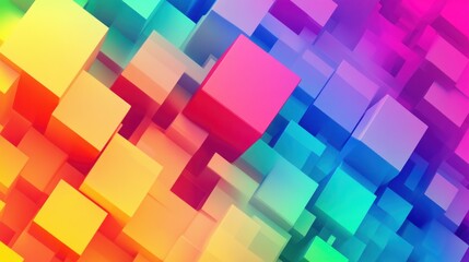 Obraz premium Abstract Colorful 3D Cubes