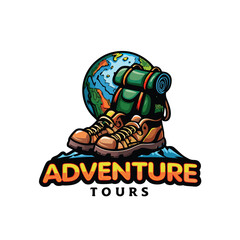 Design a vibrant, eye-catching logo for an adventure travel company, incorporating elements that evoke a sense of exploration and discovery.
