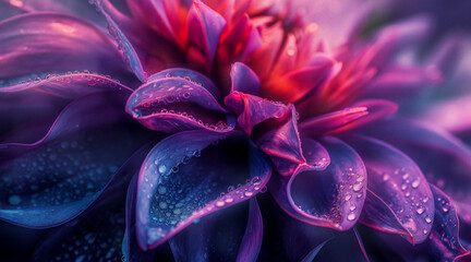 Vibrant Dew-Kissed Flower Close-up in Wildflora Collection