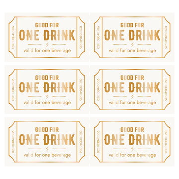 One Drink Coupon Golden Set 	
