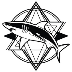 Geometric Shark Line Art
A sharp and angular shark design, blending continuous lines with abstract geometry