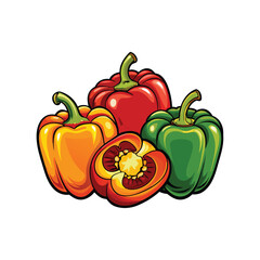 Create a detailed vector illustration of a collection of colorful bells, showcasing different sizes, shapes, and materials.