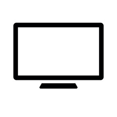 Computer PC monitor icon vector, monitor icon in flat trendy style illustration isolated on white background.